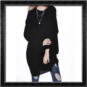 Boohoo Black Knit Oversized Sweater